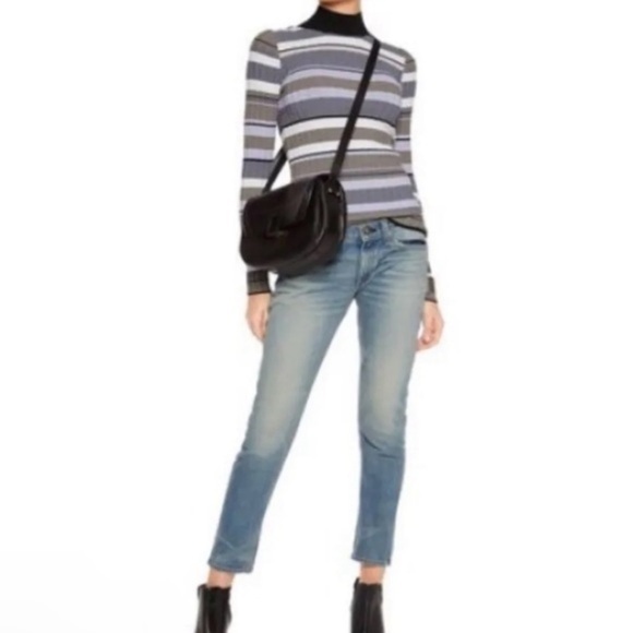 Rag & Bone Heavyweight Denim Swansea Distressed Low Rise Skinny Jeans Size 25 - Picture 1 of 16